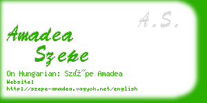 amadea szepe business card